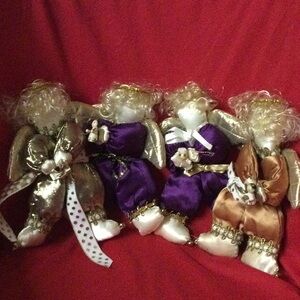 Set of Four Adorable Angel Ornaments